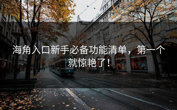 海角入口新手必备功能清单，第一个就惊艳了！