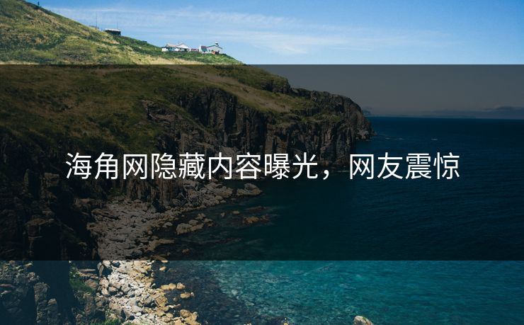 海角网隐藏内容曝光，网友震惊