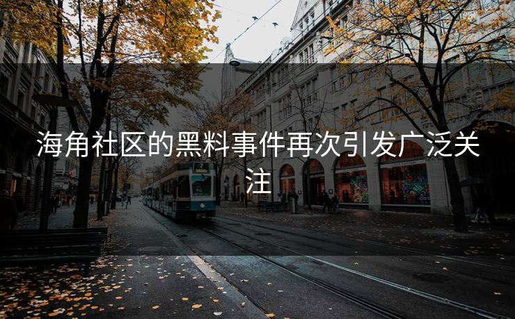 海角社区的黑料事件再次引发广泛关注