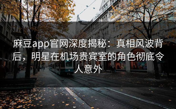麻豆app官网深度揭秘：真相风波背后，明星在机场贵宾室的角色彻底令人意外