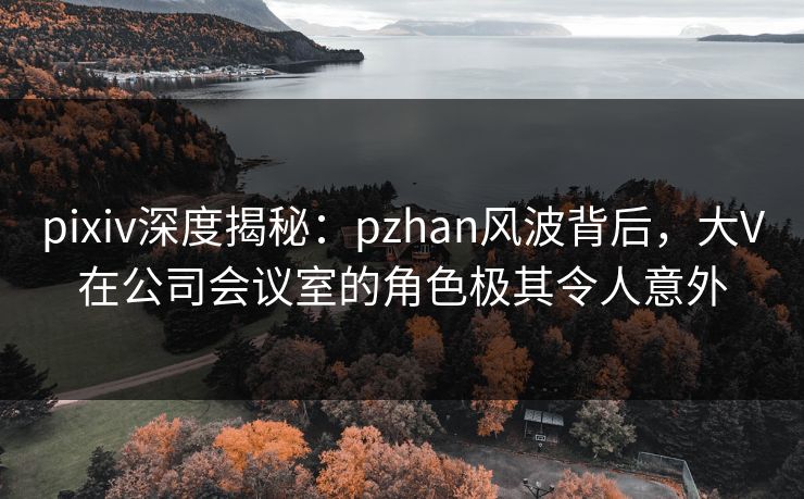 pixiv深度揭秘：pzhan风波背后，大V在公司会议室的角色极其令人意外