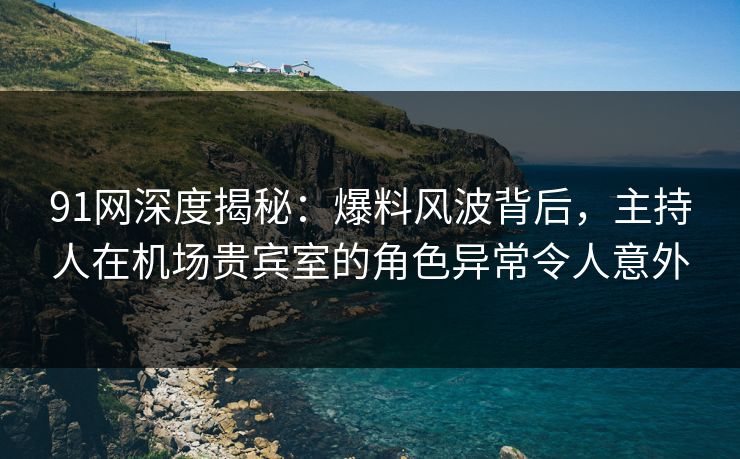 91网深度揭秘：爆料风波背后，主持人在机场贵宾室的角色异常令人意外